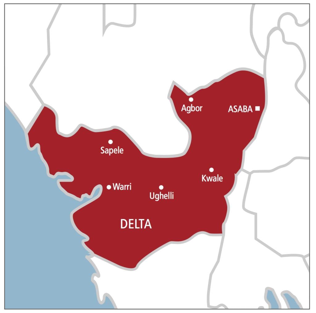 delta nigeria mapa