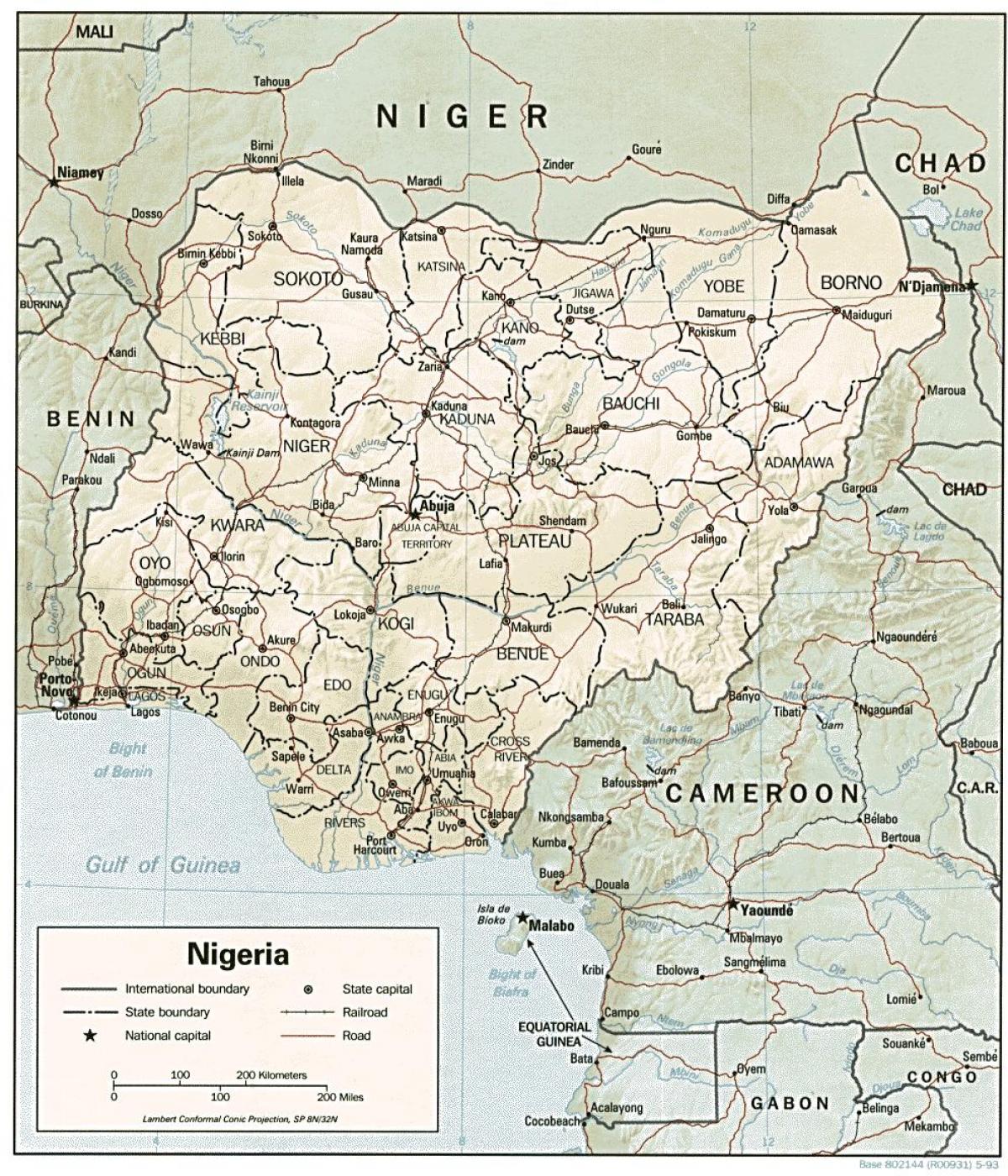 mapa ng nigeria diagram