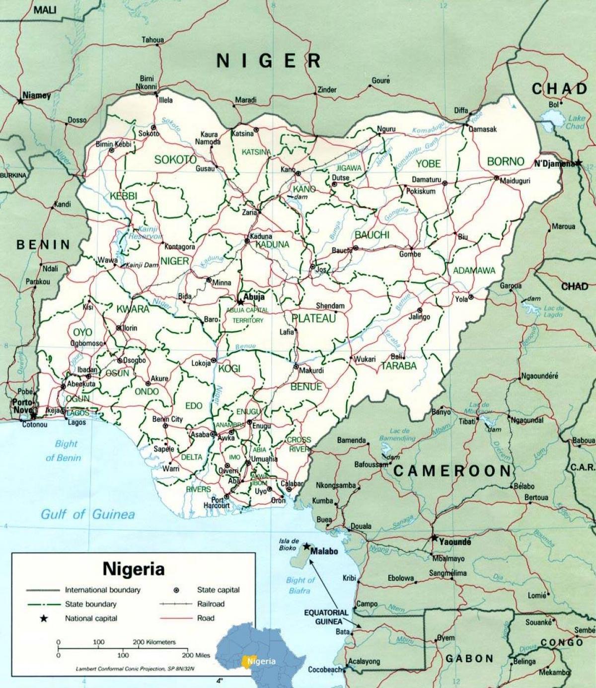 lagos nigeria mapa ng africa