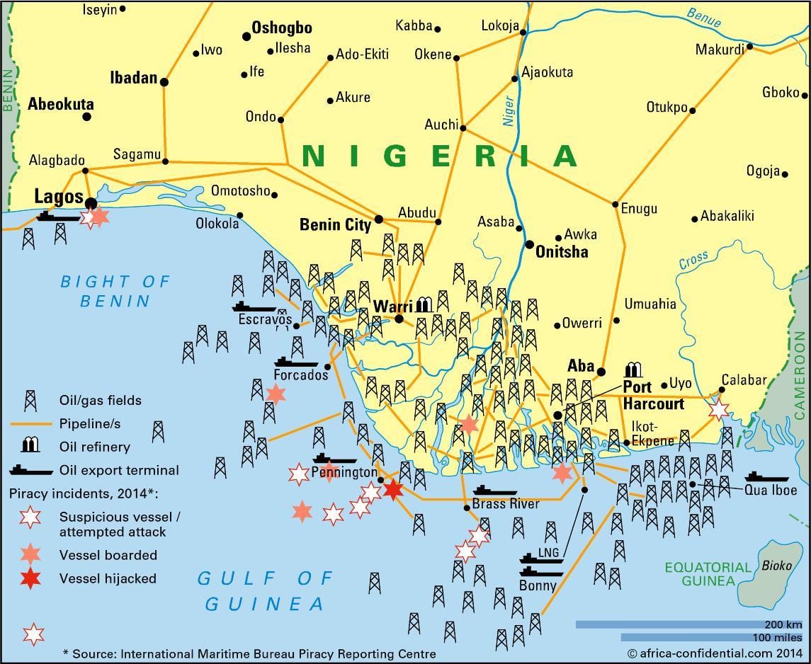 pang-industriya mapa ng nigeria