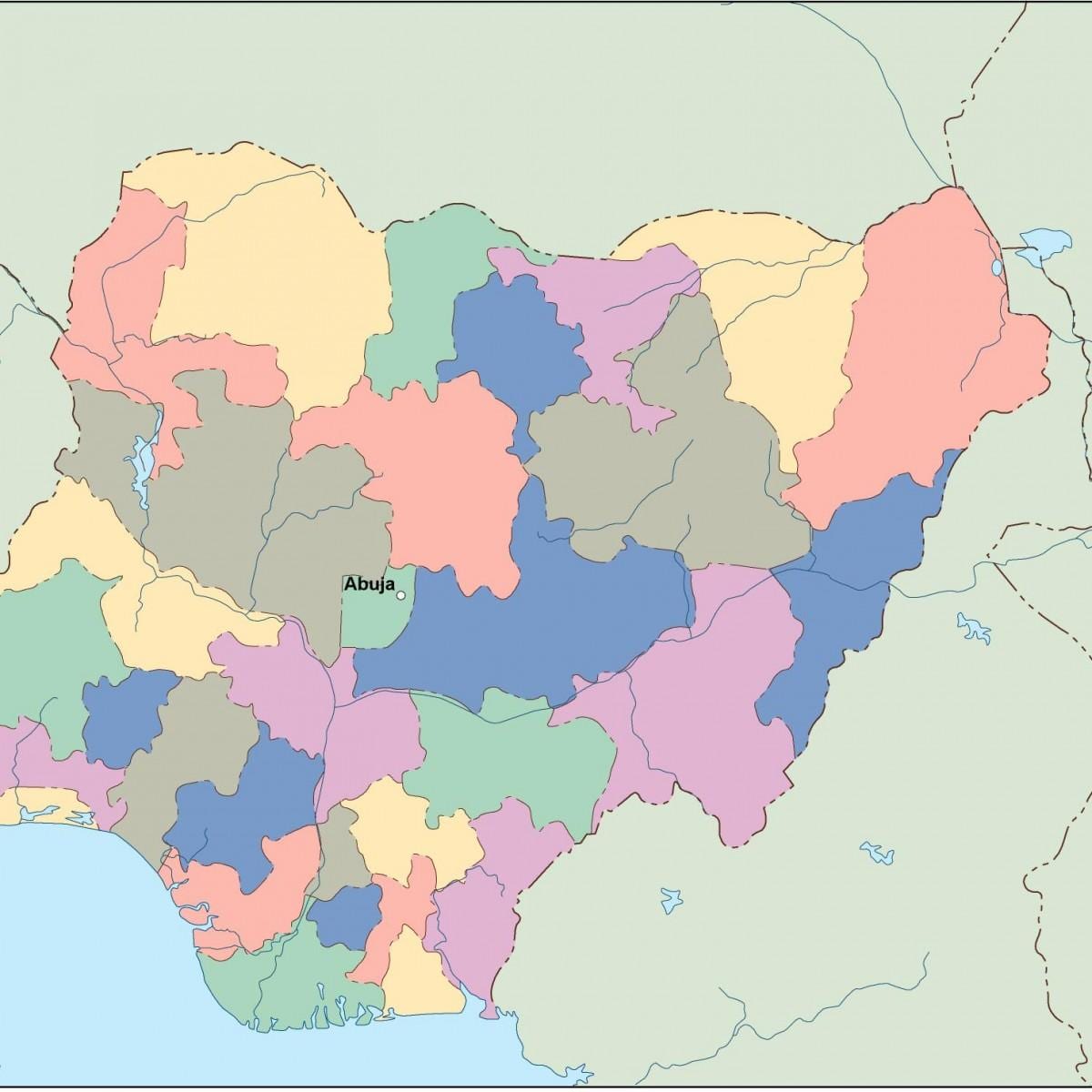 Mapa ng nae-edit nigeria