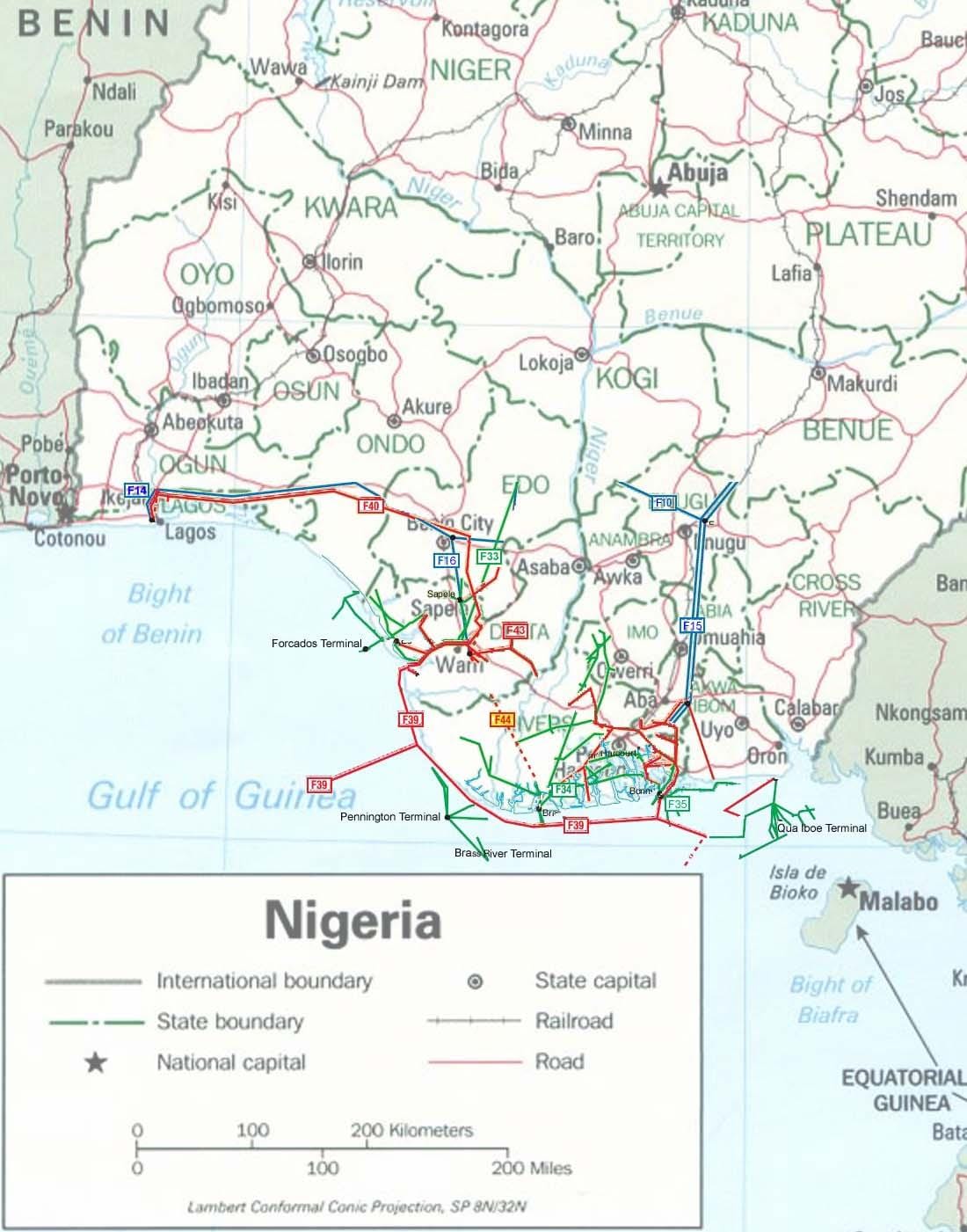 Mapa ng nigeria pipeline 