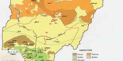 Mapa ng agrikultura nigeria