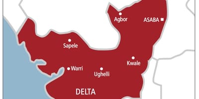 Delta nigeria mapa