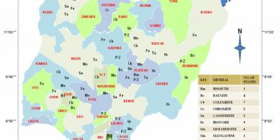 Nigeria natural na mga mapagkukunan ng mapa