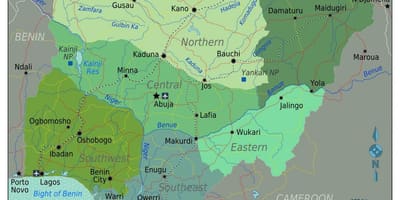 Nigeria south africa sa mapa