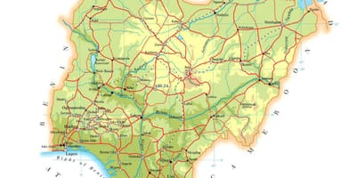 Mapa ng nigeria elevation
