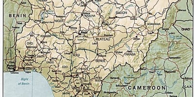 Heograpikal na mga mapa ng nigeria
