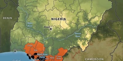 Mapa ng nigeria langis