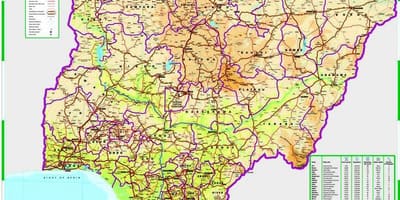 Mapa ng nigeria kalsada distansya