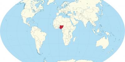 Mapa ng mundo na nagpapakita ng nigeria