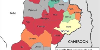Mapa ng hilagang-silangan ng nigeria